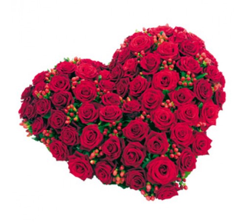 bouquets fleurs en forme coeur